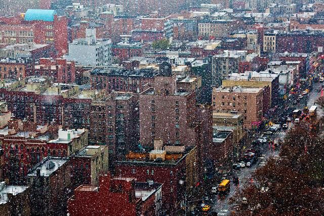 snow in new york city
